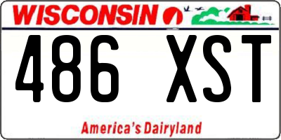 WI license plate 486XST