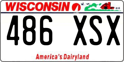 WI license plate 486XSX