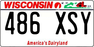 WI license plate 486XSY