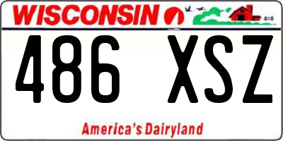 WI license plate 486XSZ