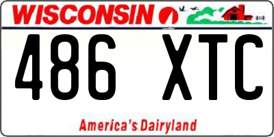 WI license plate 486XTC
