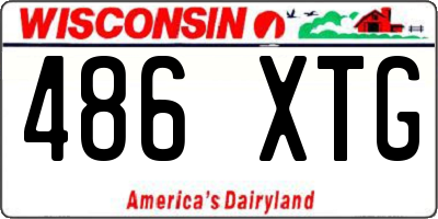 WI license plate 486XTG