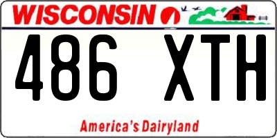 WI license plate 486XTH
