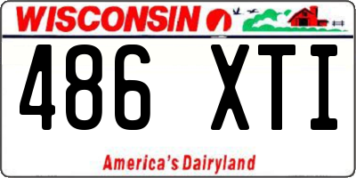 WI license plate 486XTI