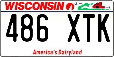 WI license plate 486XTK