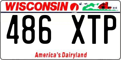 WI license plate 486XTP