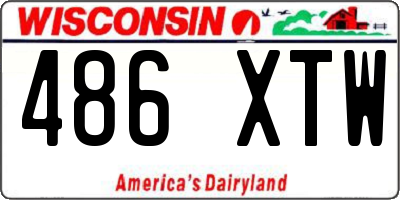 WI license plate 486XTW