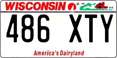 WI license plate 486XTY