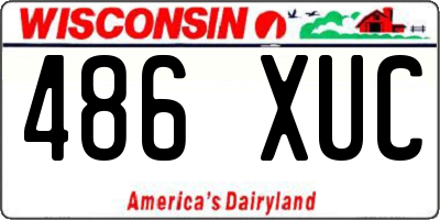 WI license plate 486XUC