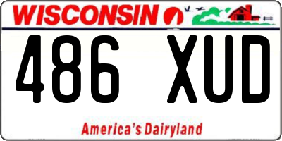 WI license plate 486XUD