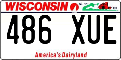 WI license plate 486XUE