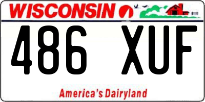 WI license plate 486XUF