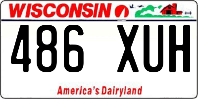 WI license plate 486XUH
