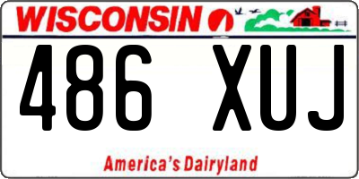 WI license plate 486XUJ