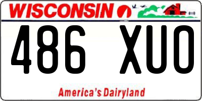 WI license plate 486XUO