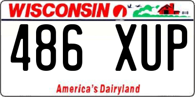 WI license plate 486XUP