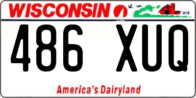 WI license plate 486XUQ