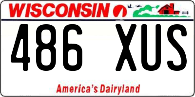 WI license plate 486XUS