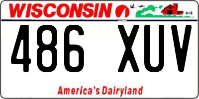 WI license plate 486XUV