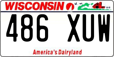 WI license plate 486XUW