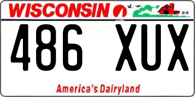 WI license plate 486XUX