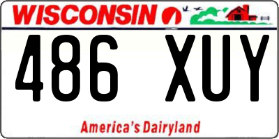WI license plate 486XUY