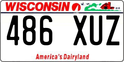 WI license plate 486XUZ