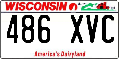 WI license plate 486XVC