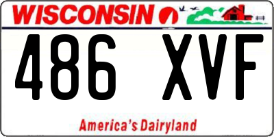 WI license plate 486XVF