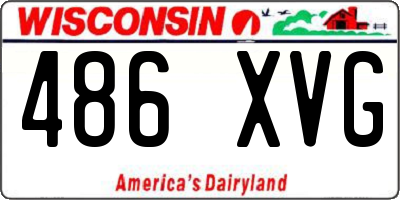 WI license plate 486XVG