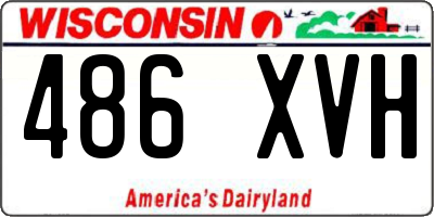 WI license plate 486XVH