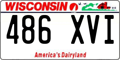 WI license plate 486XVI