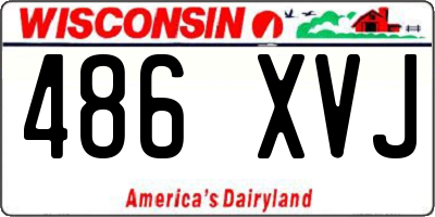 WI license plate 486XVJ
