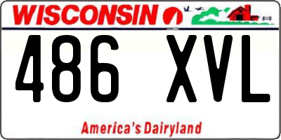 WI license plate 486XVL