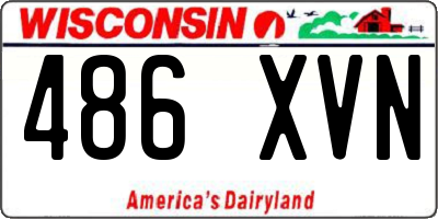 WI license plate 486XVN