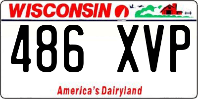 WI license plate 486XVP