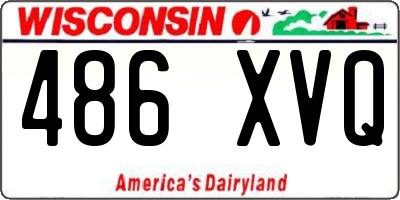 WI license plate 486XVQ