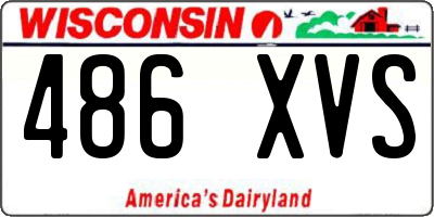 WI license plate 486XVS