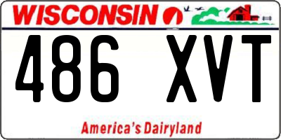 WI license plate 486XVT