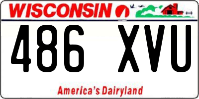WI license plate 486XVU