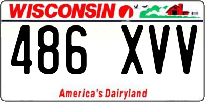WI license plate 486XVV