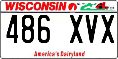 WI license plate 486XVX