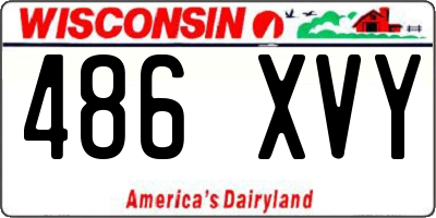 WI license plate 486XVY