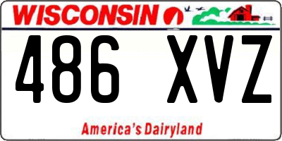 WI license plate 486XVZ