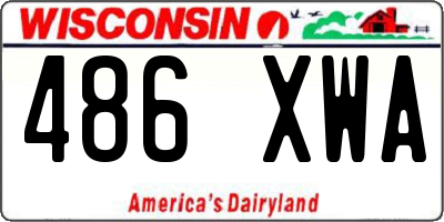WI license plate 486XWA