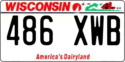 WI license plate 486XWB