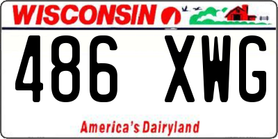 WI license plate 486XWG