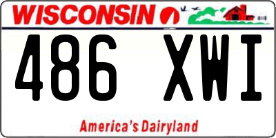 WI license plate 486XWI