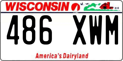 WI license plate 486XWM