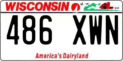 WI license plate 486XWN